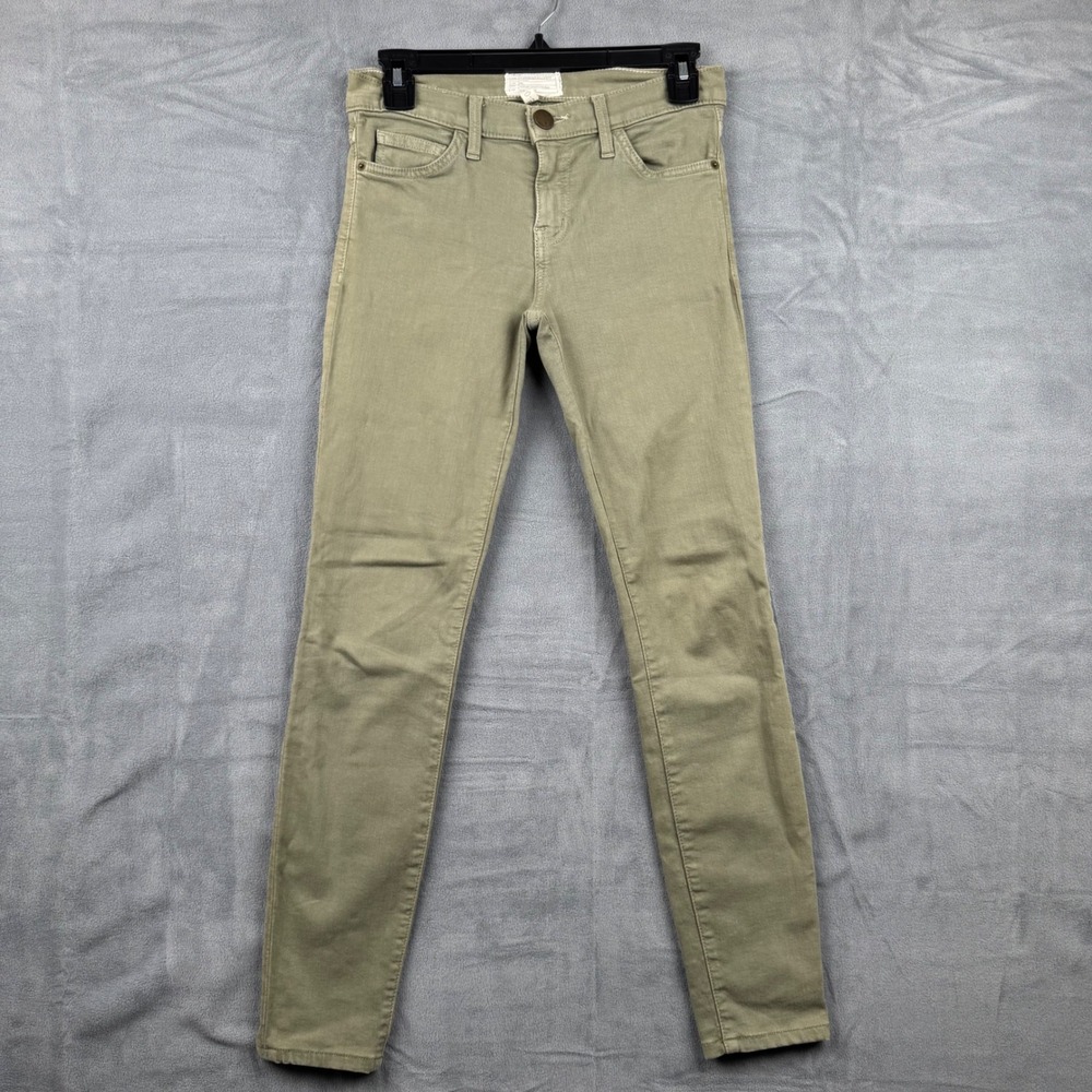 Current Elliott The Ankle Skinny Jeans Size 25 Army Green Made in‎ USA Cotton